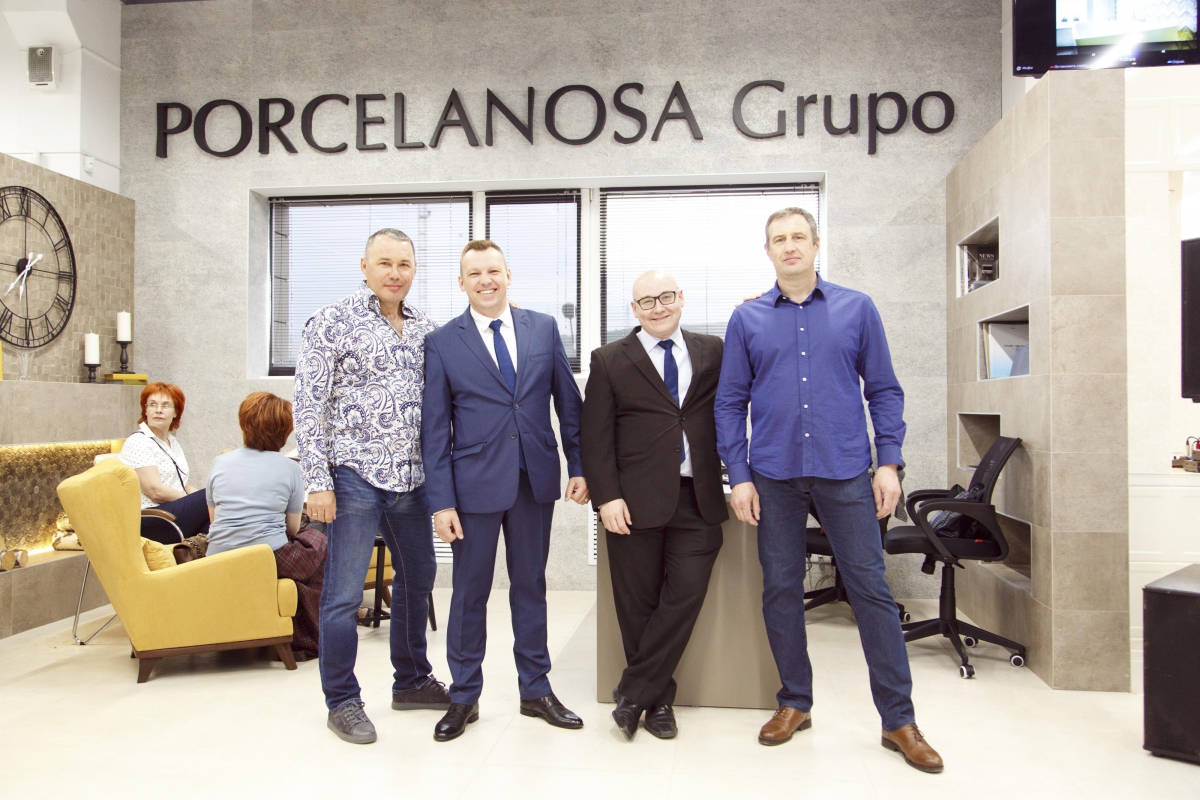 На открытии монобренда Porcelanosa Grupo Красноярск