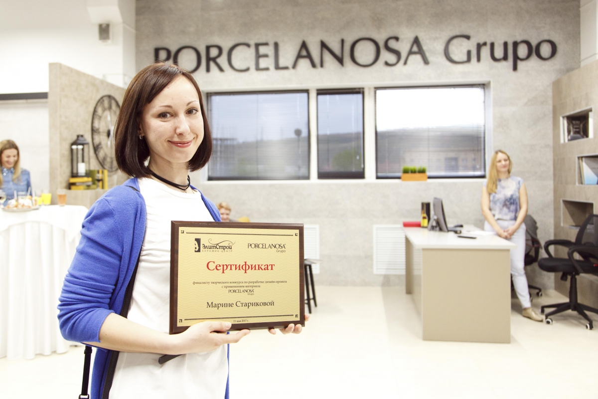 Марина Старикова на открытии монобренда Porcelanosa Grupo Красноярск